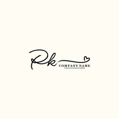 PK initials signature logo. Handwriting logo vector templates. Hand drawn Calligraphy lettering Vector illustration.