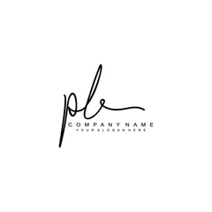PL initials signature logo. Handwriting logo vector templates. Hand drawn Calligraphy lettering Vector illustration.
