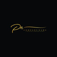 PN initials signature logo. Handwriting logo vector templates. Hand drawn Calligraphy lettering Vector illustration.