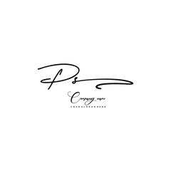 PS initials signature logo. Handwriting logo vector templates. Hand drawn Calligraphy lettering Vector illustration.