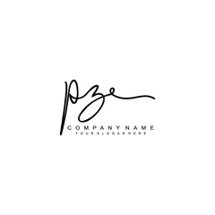 PZ initials signature logo. Handwriting logo vector templates. Hand drawn Calligraphy lettering Vector illustration.