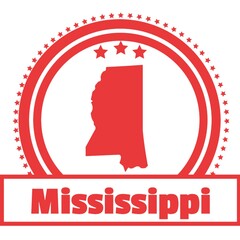 Mississippi state map label