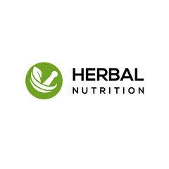 Modern minimalist herbal design logo