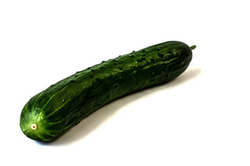 Isolated on white background cucumber