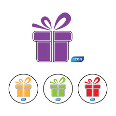 Gift Box Icon Vector