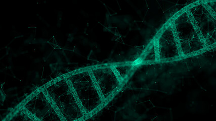 Blue technology particle DNA line