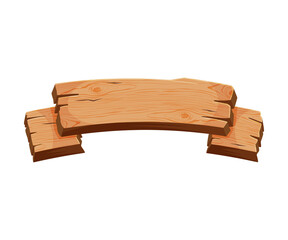 Vintage Wooden Signboard, Old Panel with Place for Your Message, Rough Natural Texture Vector Illustration