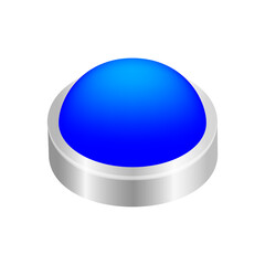 button circle shape blue for buttons games play isolated on white, blue modern 3d buttons simple and convex, sphere button blue flat style icon sign for applications, buttons round for website or app