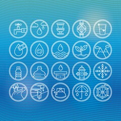 Collection of water icons