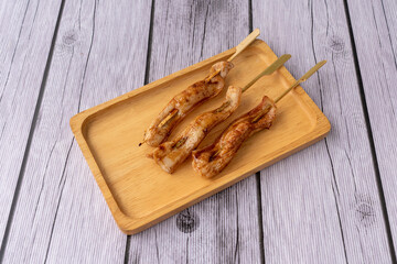 Fried Grilled Food with Mala Salsa Sauce  