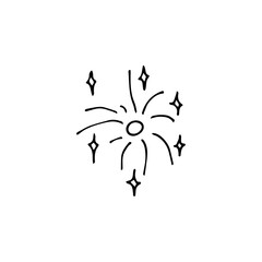 Rocket firework doodle