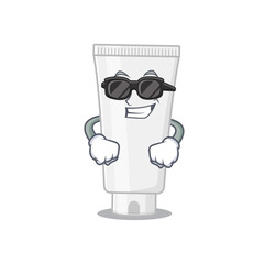 Fabulous shower gel cartoon character wearing classy black glasses