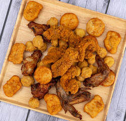Fried Grilled Food with Mala Salsa Sauce  