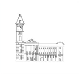 Naklejka premium Birmingham Museum in England. illustration for web and mobile design.