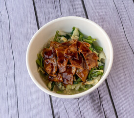 Fried Grilled Food with Mala Salsa Sauce  