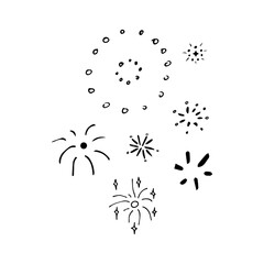 Rocket firework doodle