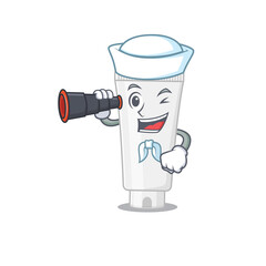 A cartoon image design of shower gel Sailor with binocular
