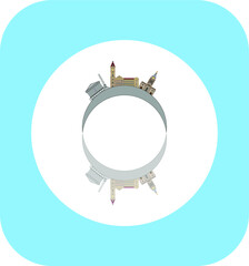 Birmingham city skyline in England. illustration for web and mobile design.