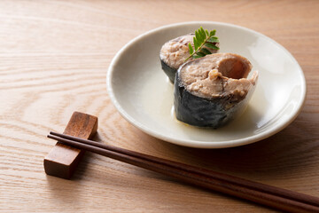 Simmered mackerel in Japanese cuisine