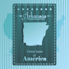 Arkansas state map label