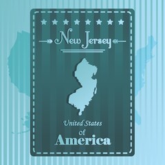New jersey state map label