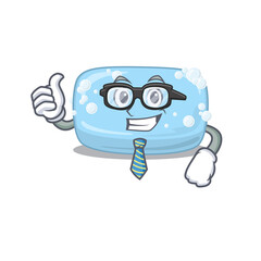 Obraz premium cartoon mascot style of soap Businessman with glasses and tie