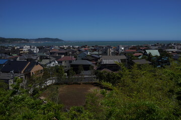 海の見える　景色　海辺の町　風景