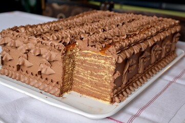 traditional hungarian doberge cake 