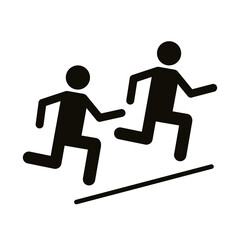 runners avatars figures silhouette style icon