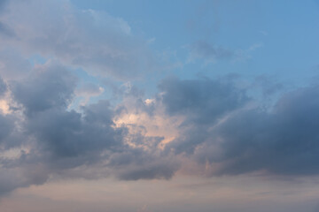 Beautiful clouds in the blue sky