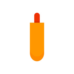 Hot dog flat, fast food icon, vector illustration isolated on white background
