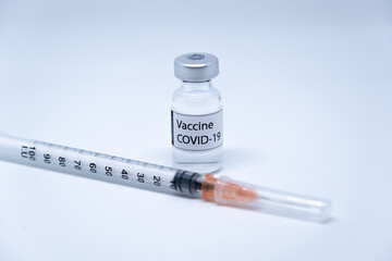 Covid-19 vaccine with syringe