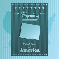 Wyoming state map label