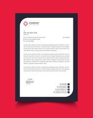 Creative professional corporate modern business style letterhead templates Simple design in minimalist style vector design illustration. color red green blue yellow 