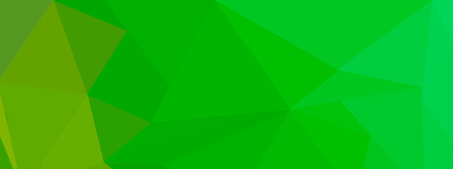 Illustration with green polygonal background for banner