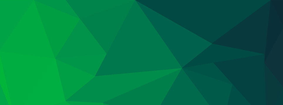 Green geometric background for modern banner concept