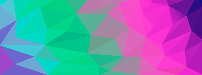 Abstract colorful geometric banner background. Illustration of beautiful low poly banner