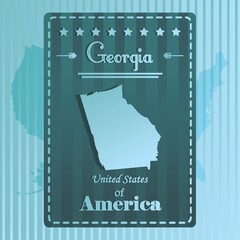 Georgia state map label