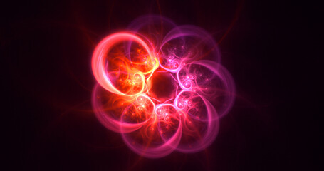 3D rendering abstract round light background