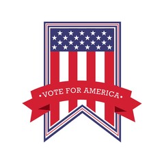 USA vote pennant