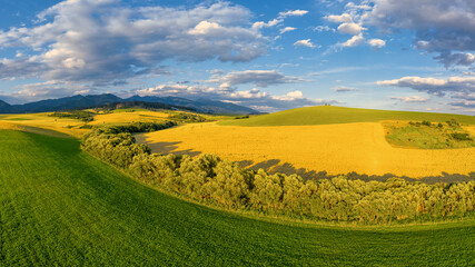 beautiful Liptov landscape by the water reservoir of the Liptovska Mara dam