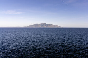 boat trip from Livorno to Olbia, Corsica view
