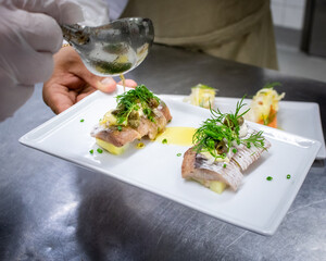 Gourmet dish restaurant 