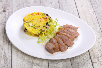 Roasted Duck breast with couscous