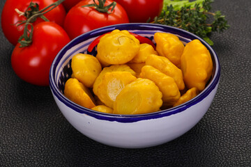 Tasty marinated patisson