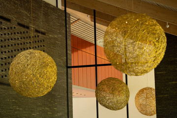 Golden ball designer lamp
