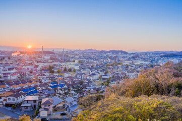 夕方の町