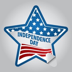 USA independence day sticker