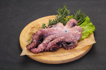Raw octopus ready for cooking