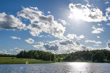 summer landscape with lake